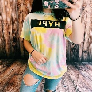 NWOT tie dye hype shirt